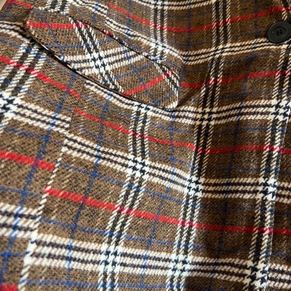 2X Urban Republic Plus Size Red Brown Plaid Flannel Long Coat NEW Jacket Winter - Picture 11 of 15